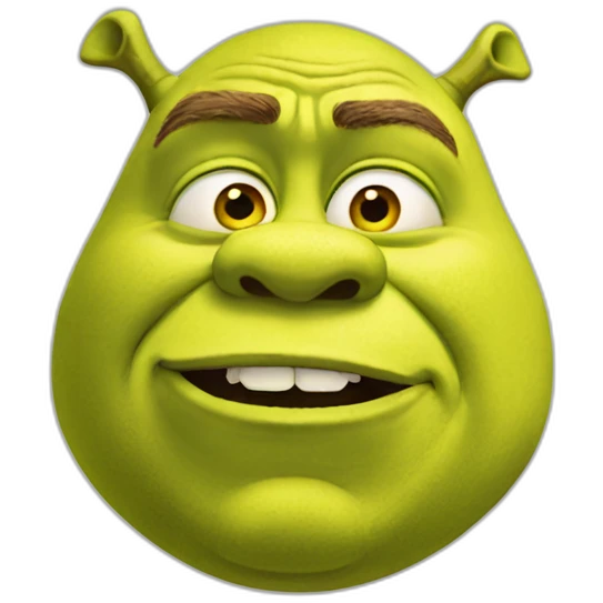 Shut up yellow Shrek emoji