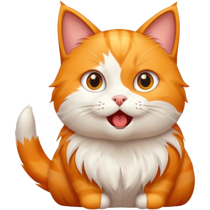 A very cute cat that got shocked from electricity, lightning around it emoji