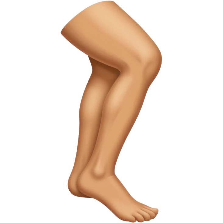 A human leg with a face on it emoji