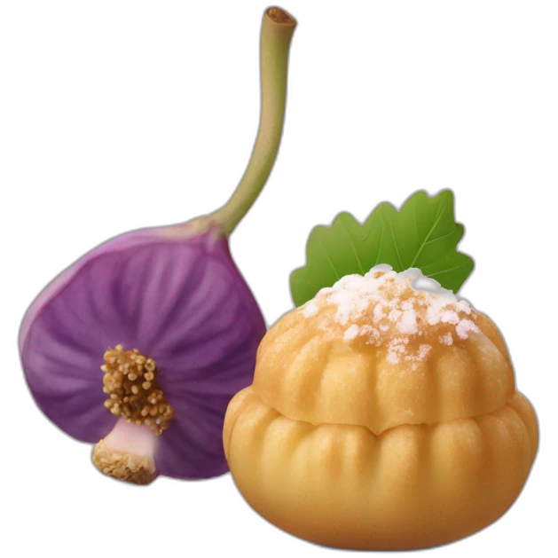 Figues qui mange un choux fleur emoji
