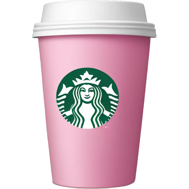 Pink Starbucks cup emoji