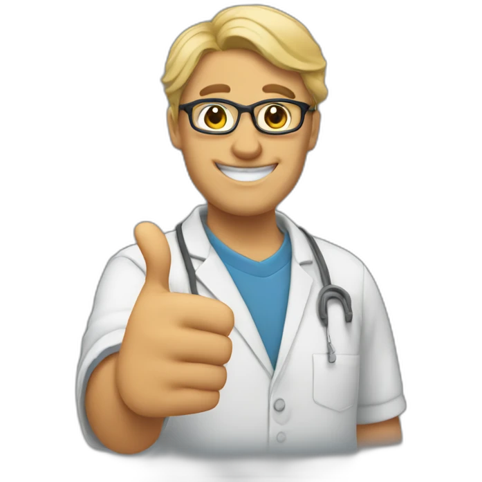 the teacher gives a thumbs up emoji