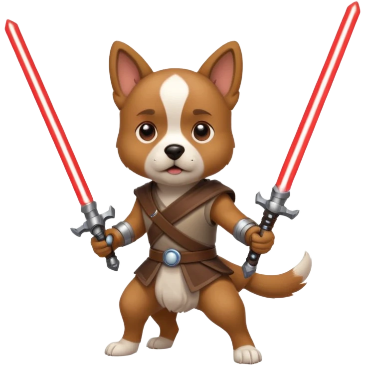Dog with Laser sword emoji
