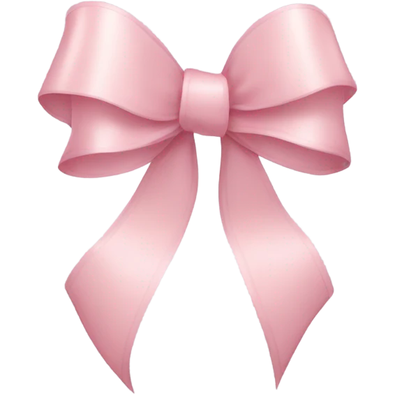 light pink ribbon bow emoji