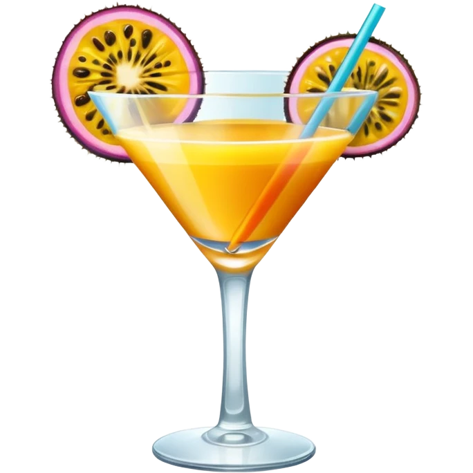 passionfruit & mango cocktail emoji