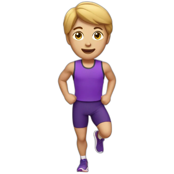 Runner in purple top emoji