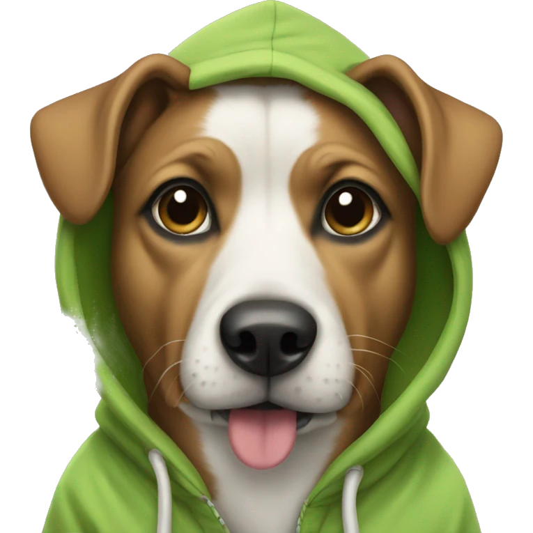 Dog with a hoodie  emoji