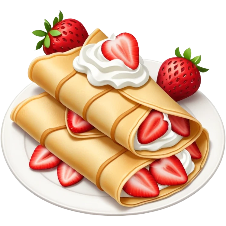Strawberry crepes emoji