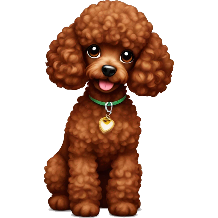 reddish brown girl mini poodle emoji