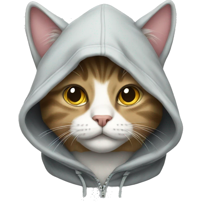 Cat with hoodie emoji