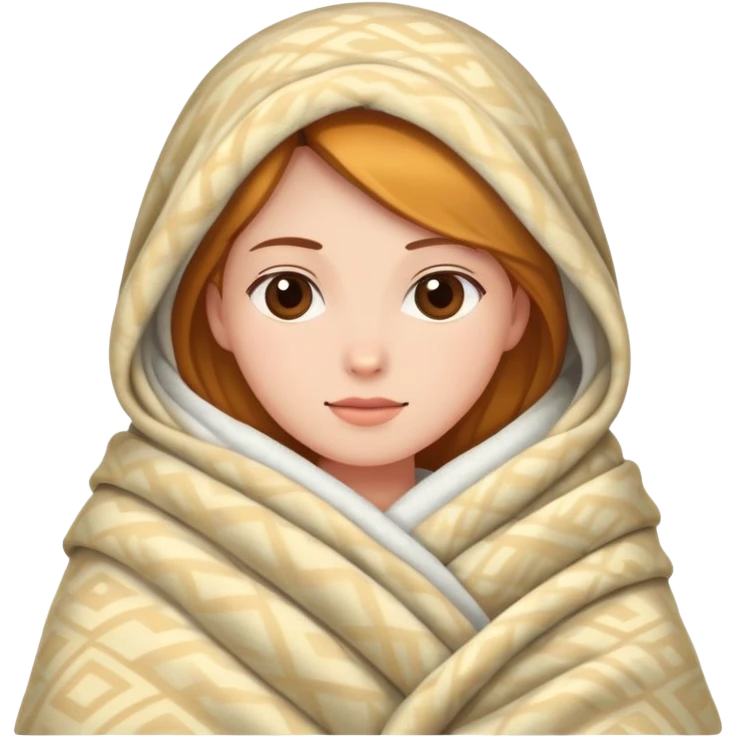 female covered in blanket emoji