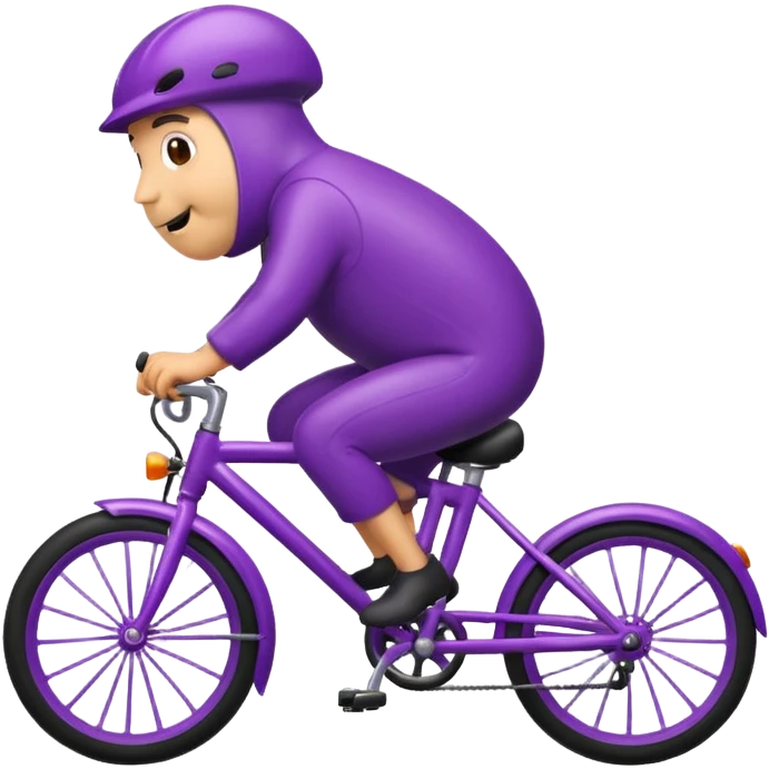 Eggplant on a bike emoji