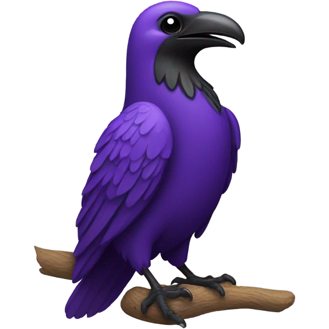 Purple raven celebrating emoji