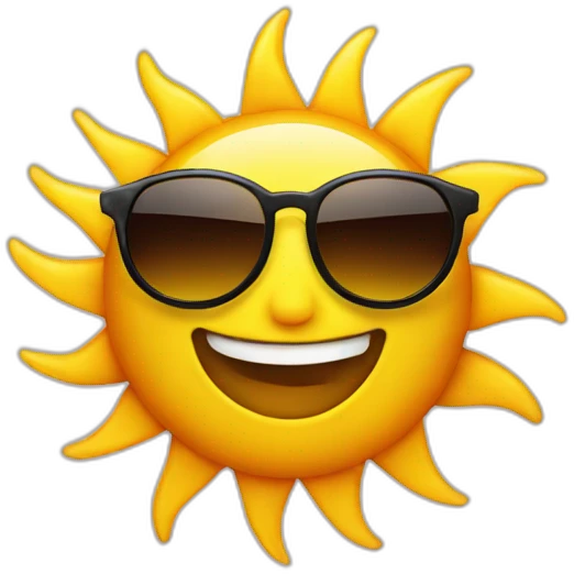 sun wearing sunglasses  emoji