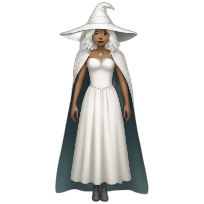 White witch with dress emoji