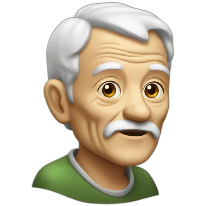 Old man smok emoji