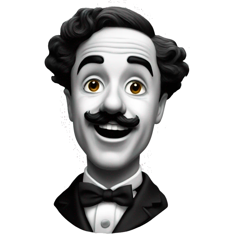 charlie chaplin qui tire la langue emoji