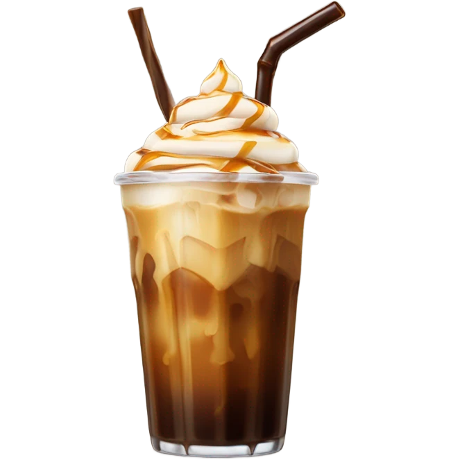 Iced caramel coffee emoji