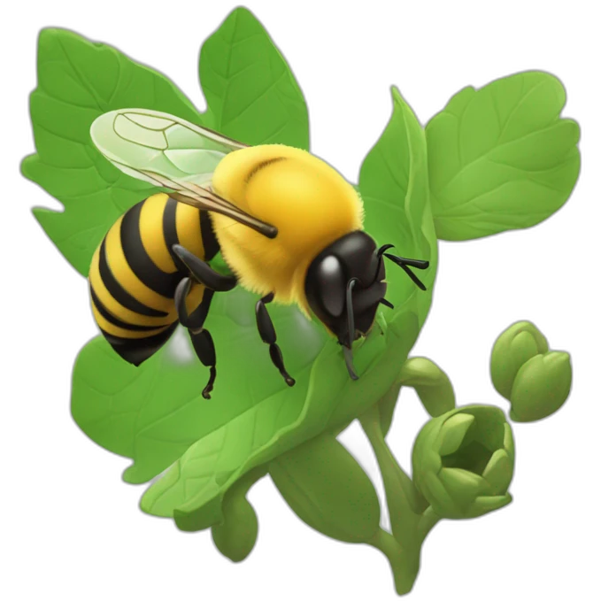abeja-con-espinaca emoji