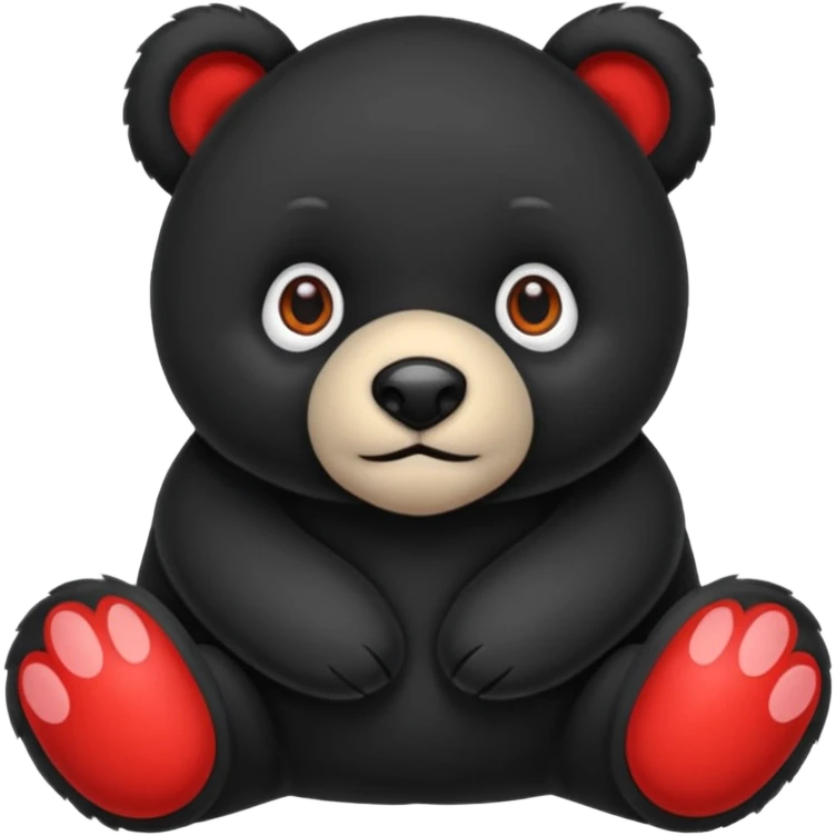Un osos de peluche negro y que los ojos sean X rojas emoji