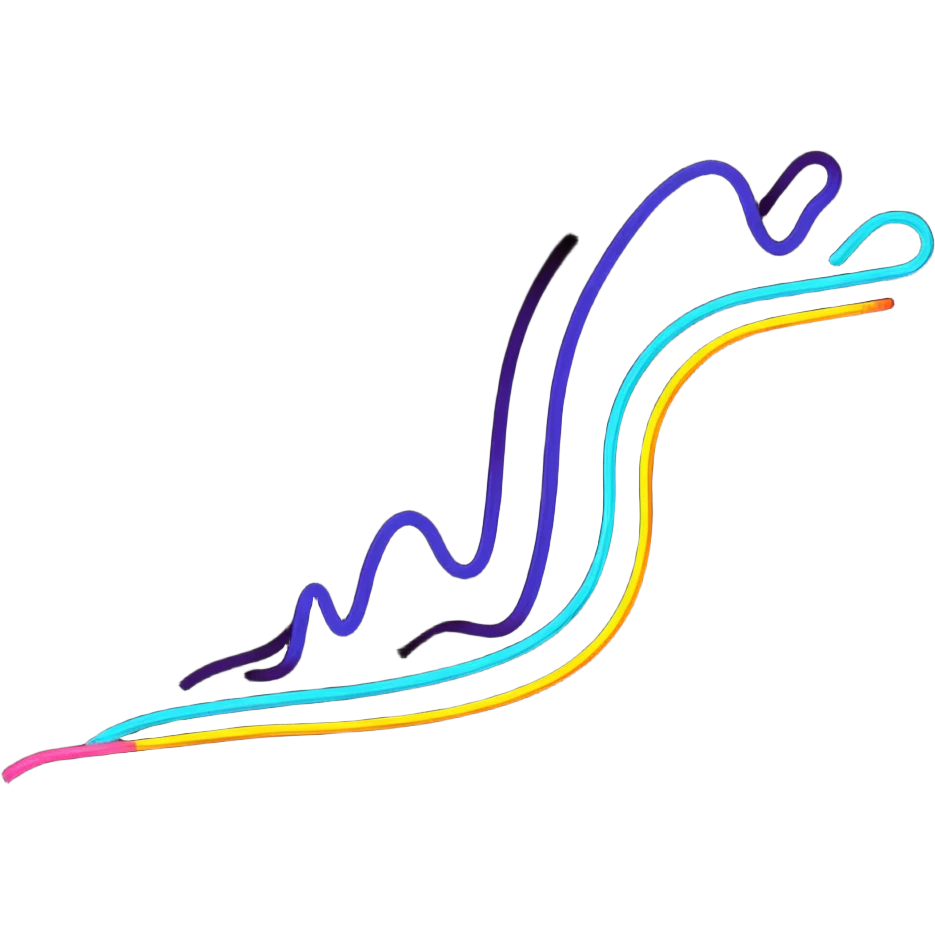 vibrant neon smoke trails emoji