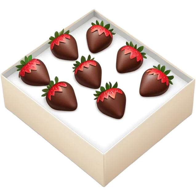 gift set of strawberries in chocolate emoji