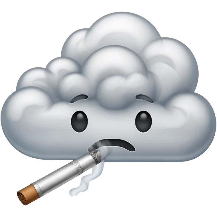 smoke coming out of a blunt emoji