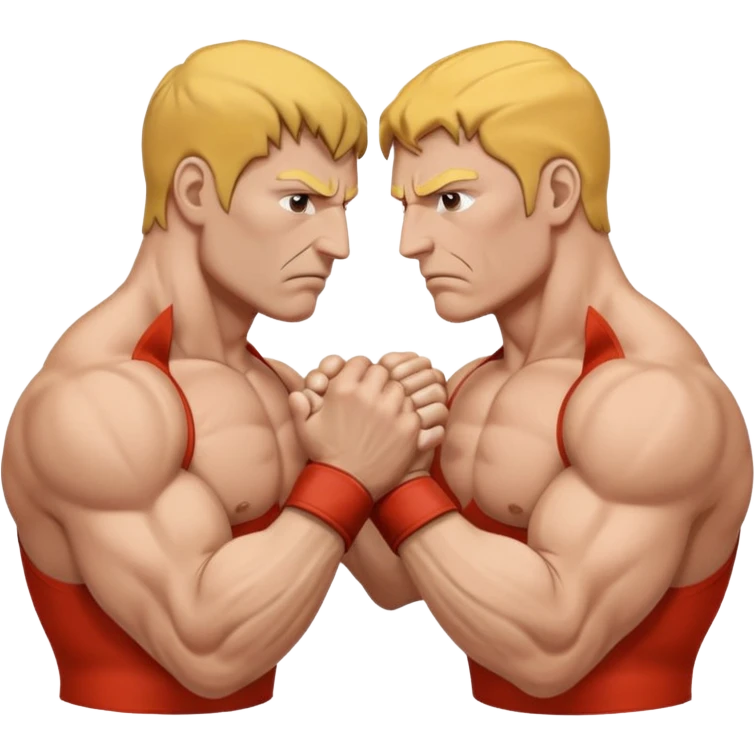 two white hands thumb wrestling emoji