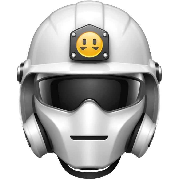 iPhone with protect helmet emoji