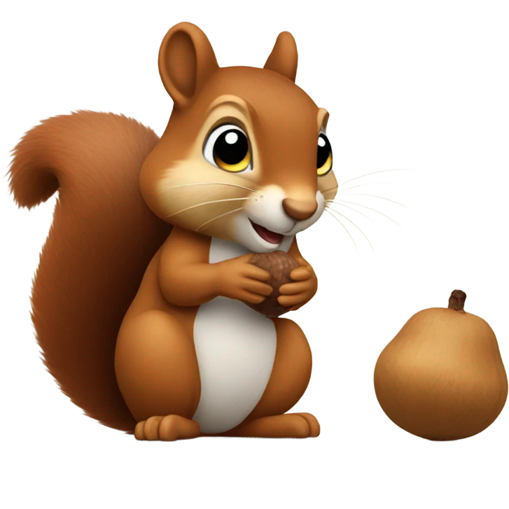 squirrel holding an acorn emoji
 emoji