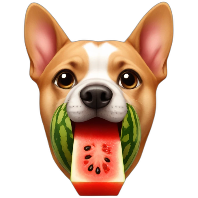 watermelon dog emoji