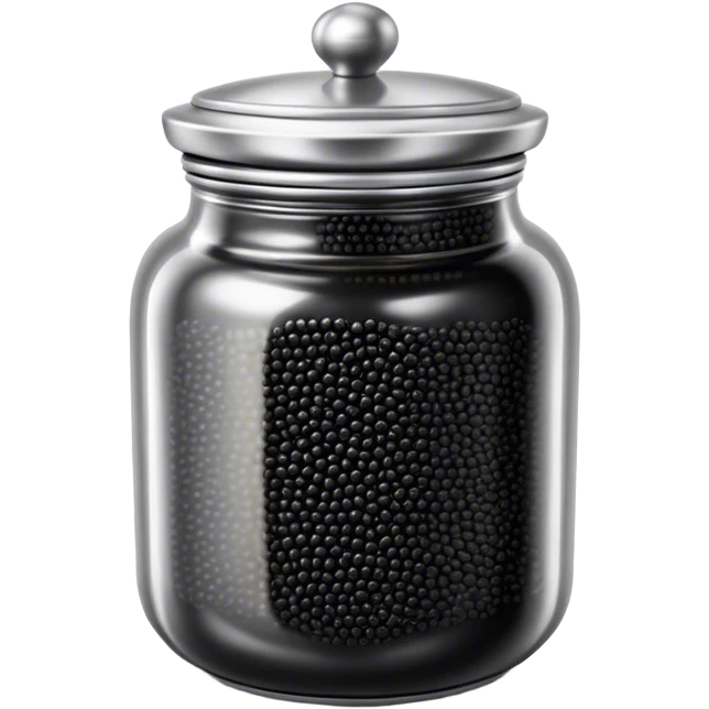 Russian black caviar in a metal jar  emoji