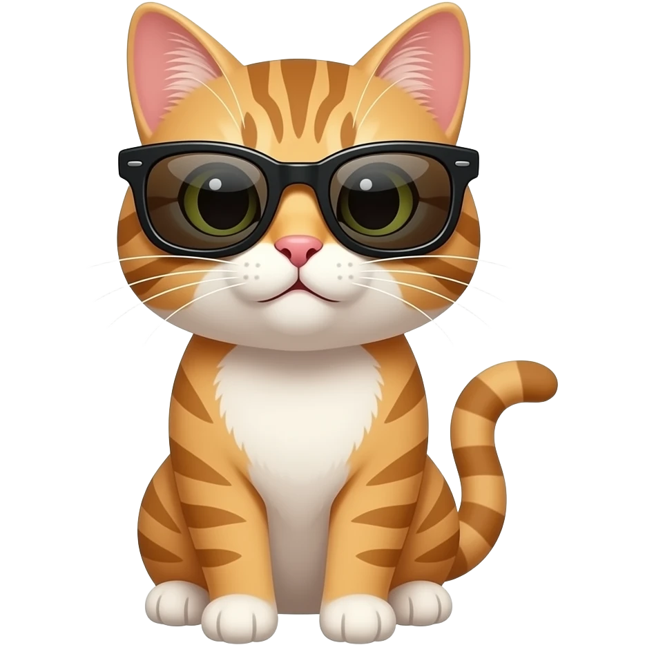 Cat wearing sunglasses emoji