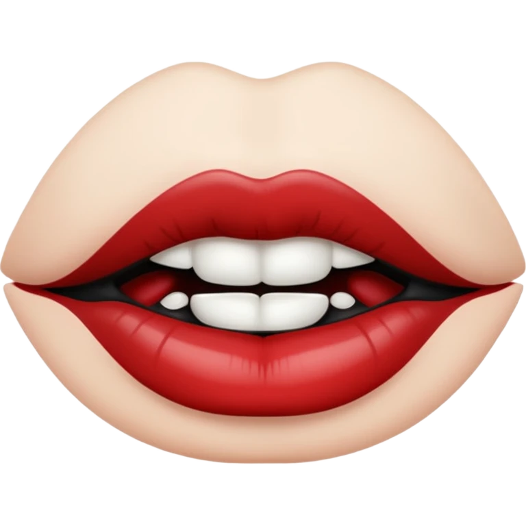 lips with black lipstick emoji