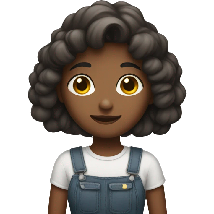 Girl with an icon in hands emoji