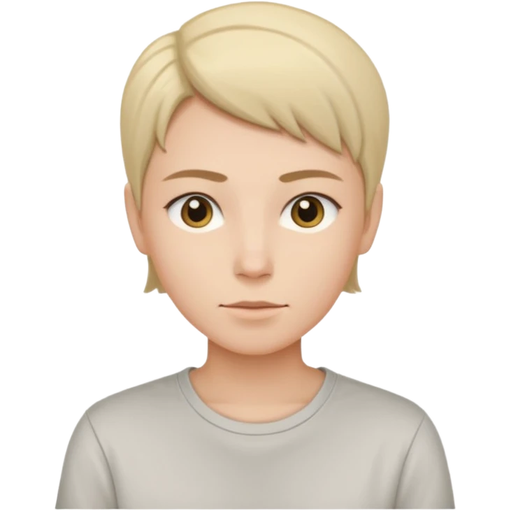 androgynous upper body, neutral expression, no gender cues, simple shirt emoji