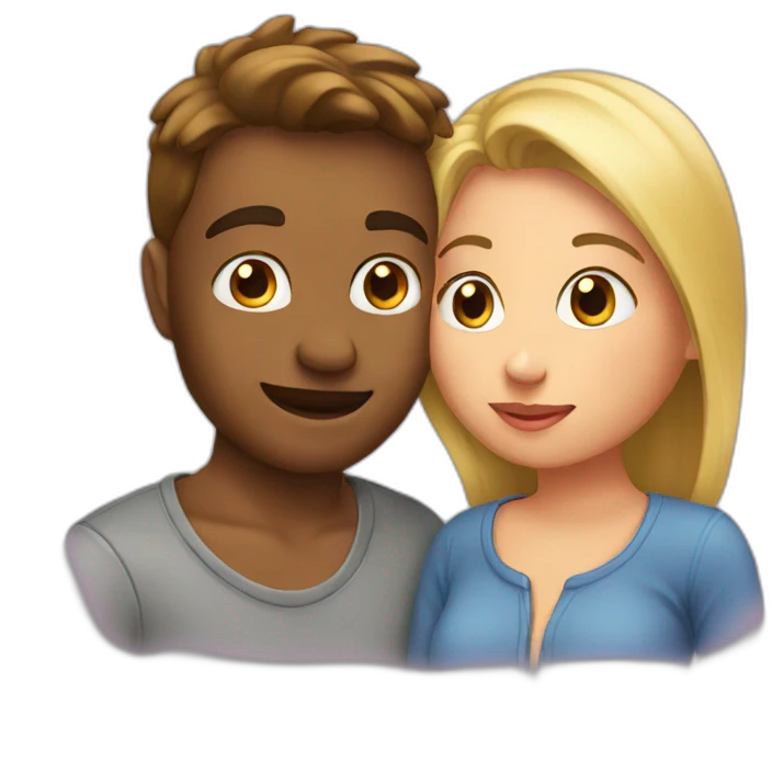 Couple kissing emoji