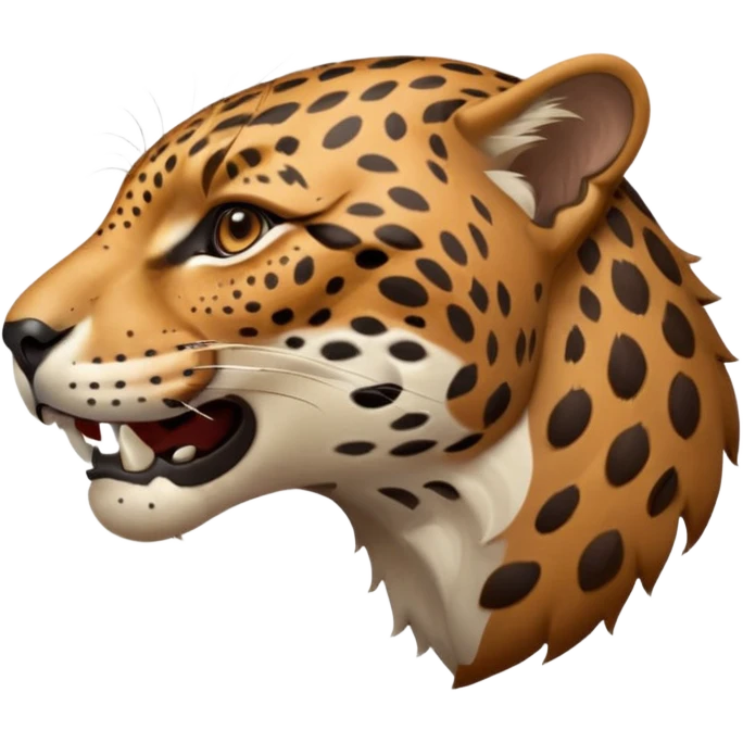 Jaguar with side profile and teeth emoji
