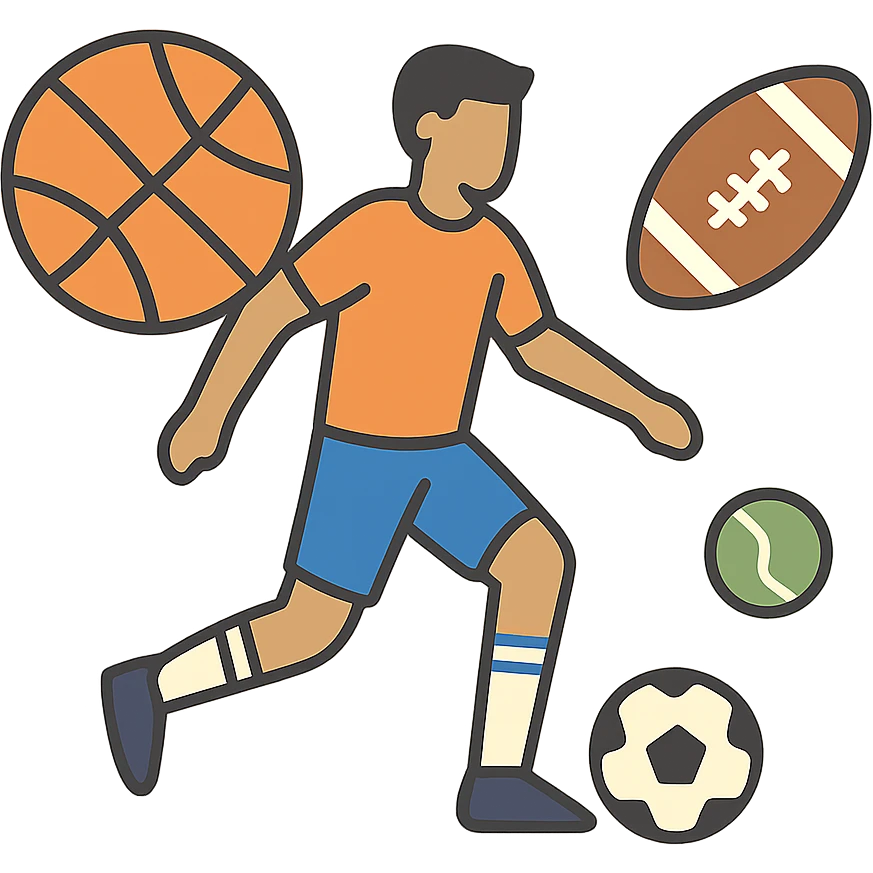 flat design style Sport emoji
