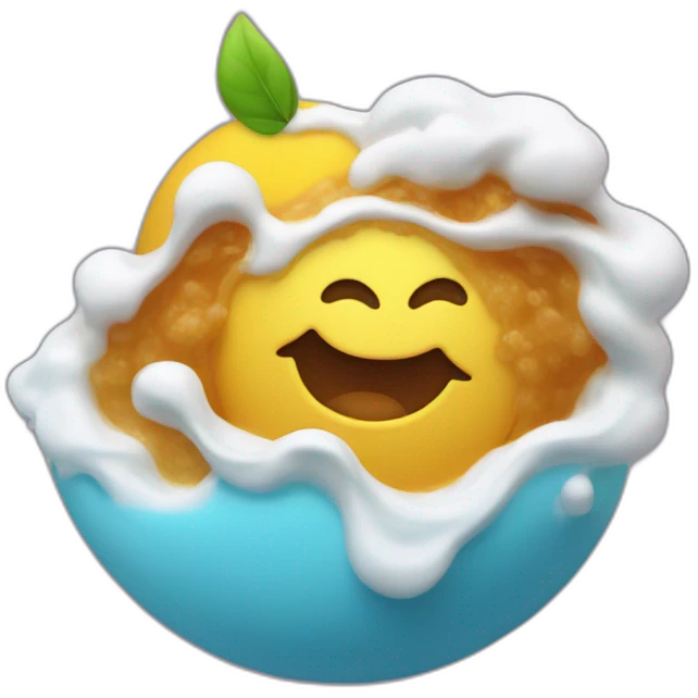 laté with 3 x's in the foam art emoji