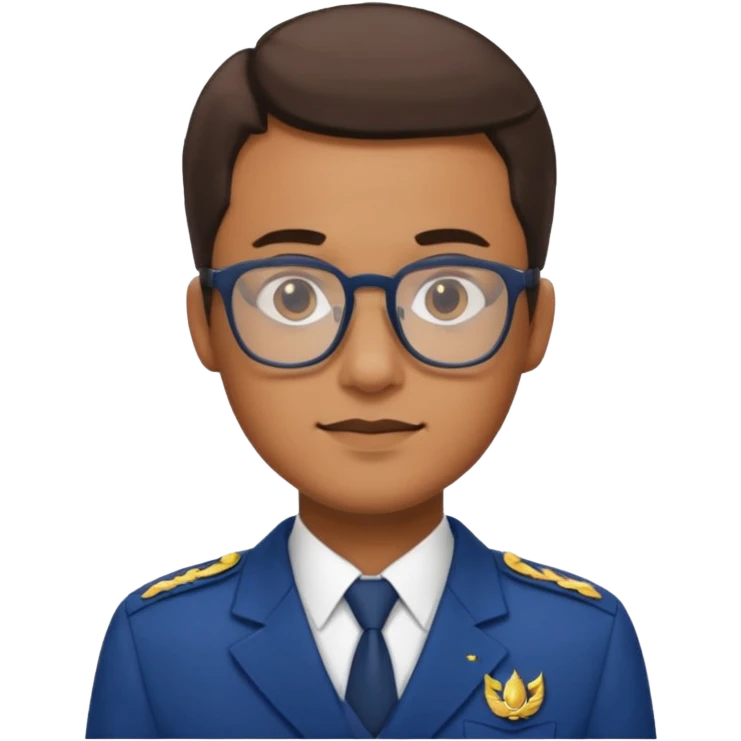 male Librarian in foreign countries with glasses and uniform emoji