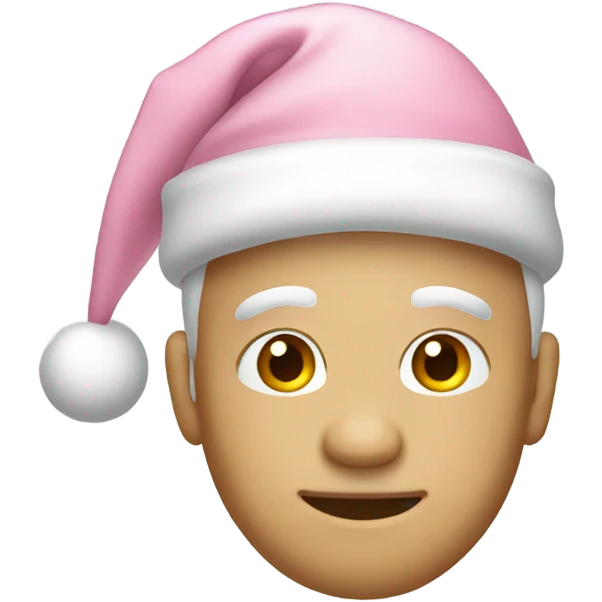 light pink santa hat emoji