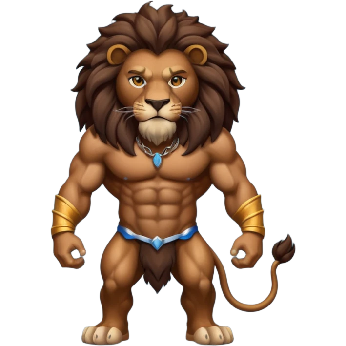 Dark lion emoji