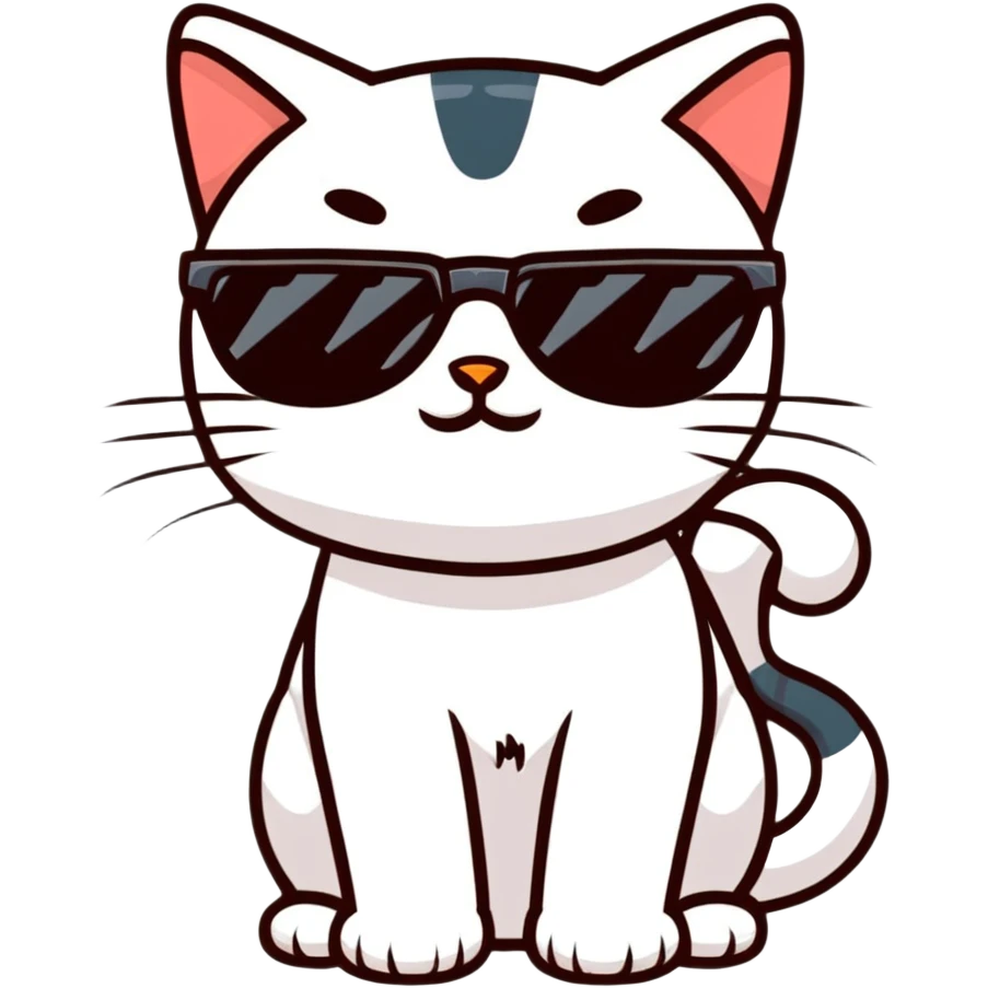 Cat with sunglasses emoji