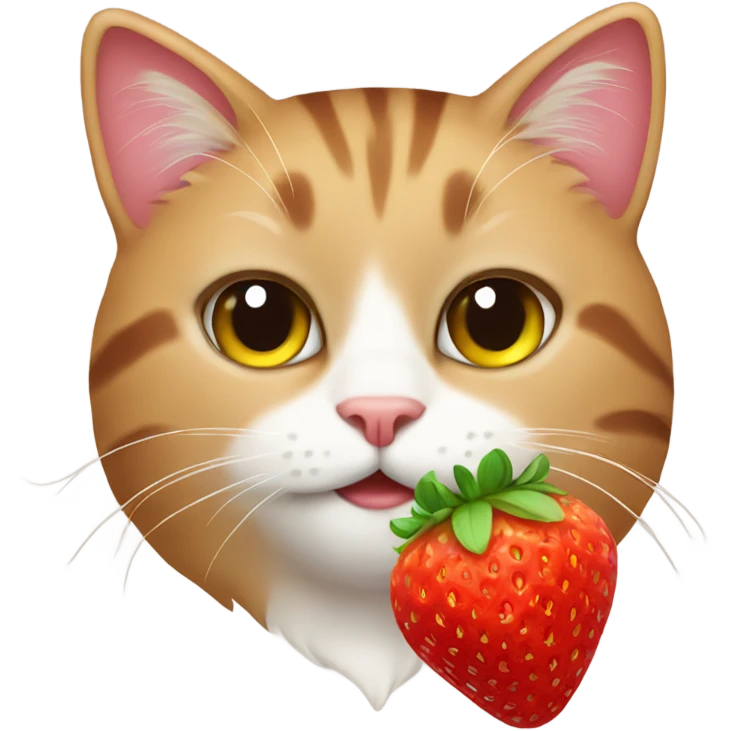 Cat with strawberry emoji