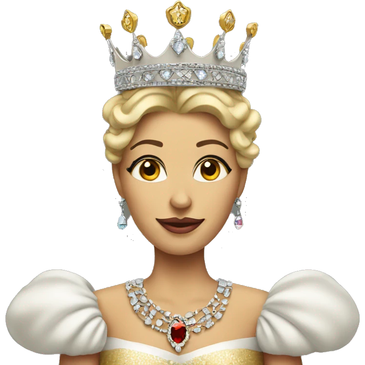 Queen with crown and Jewels  emoji