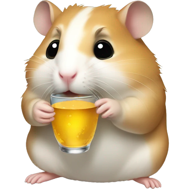 Hamster drinking matca emoji