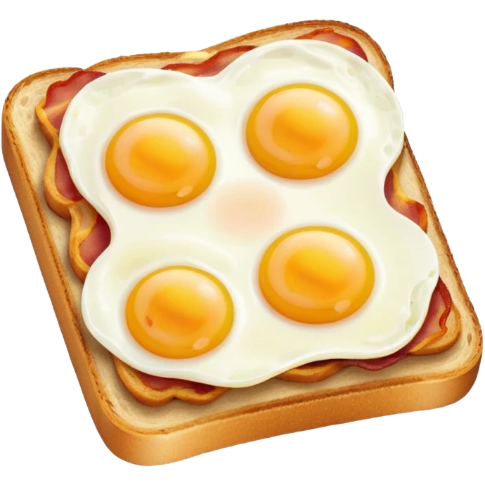 Egg and bacon toast emoji