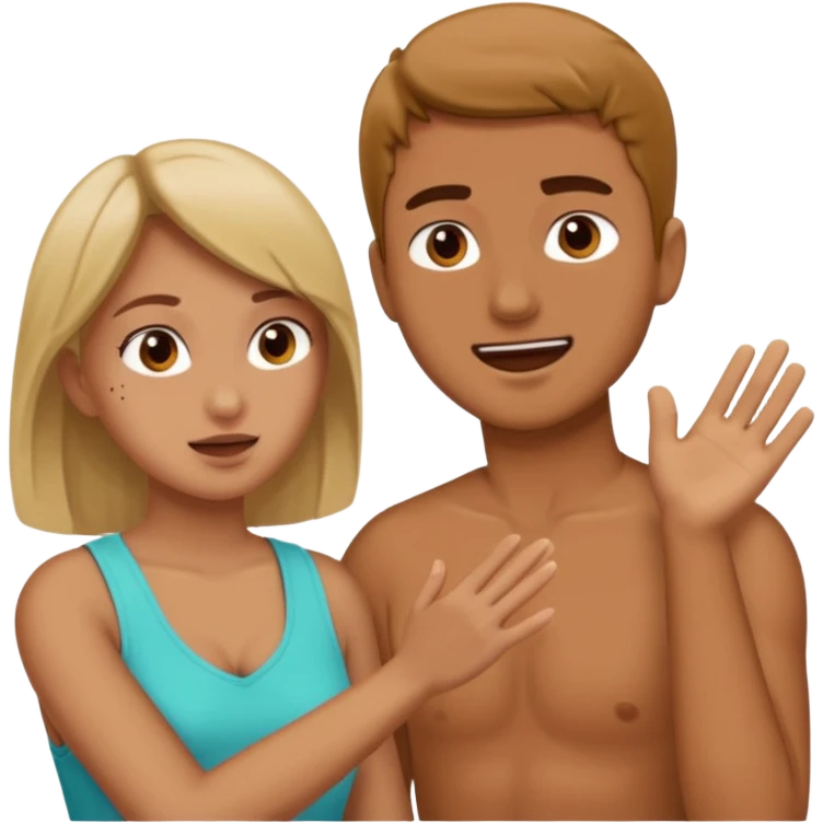 Girl slapping guy emoji