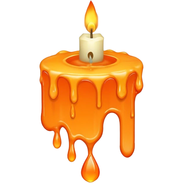 melting candle passage of time. emoji